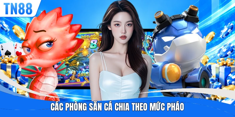 Các phòng săn cá chia theo mức pháo