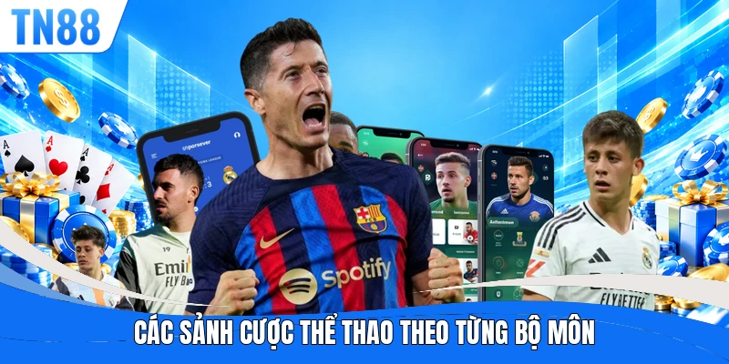 Các sảnh cược thể thao theo từng bộ môn
